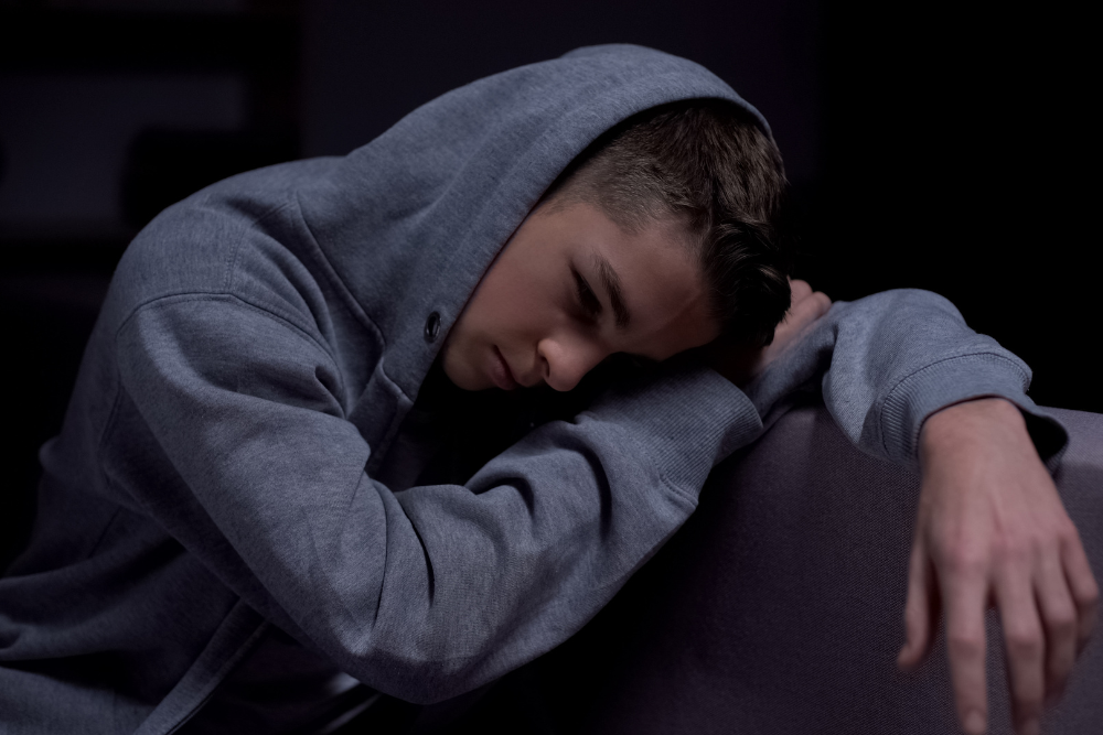 man going through amphetamine withdrawal