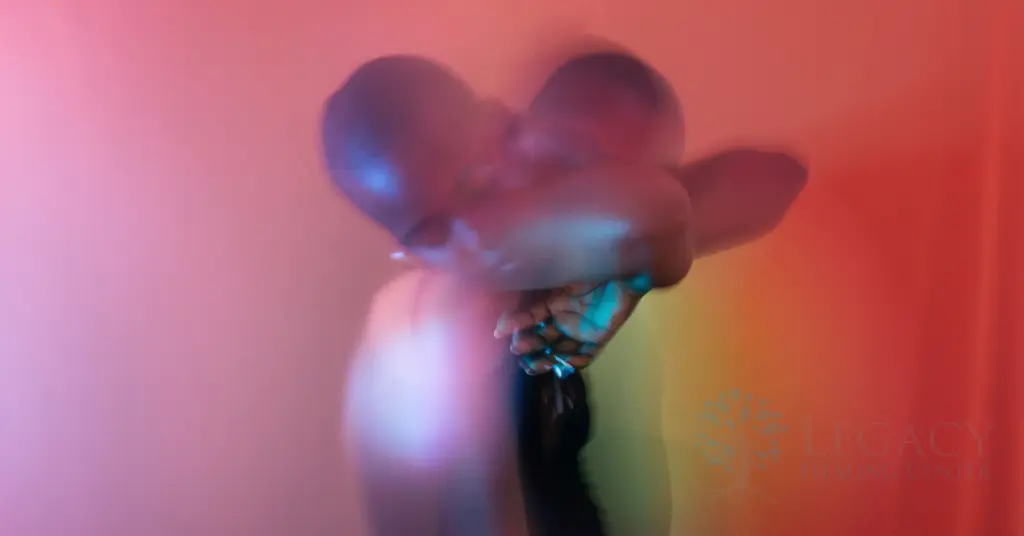 Person struggling with sleep while under the effects of shrooms.