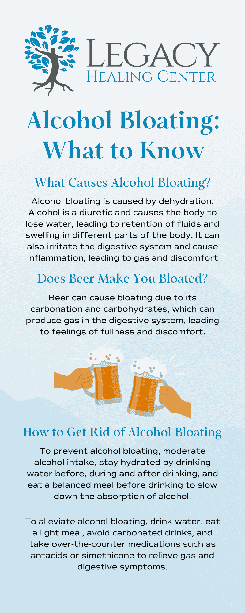 what causes alcohol bloating, why beer makes you bloated, and steps to get rid of alcohol bloat including hydration, diet tips, and digestion support.