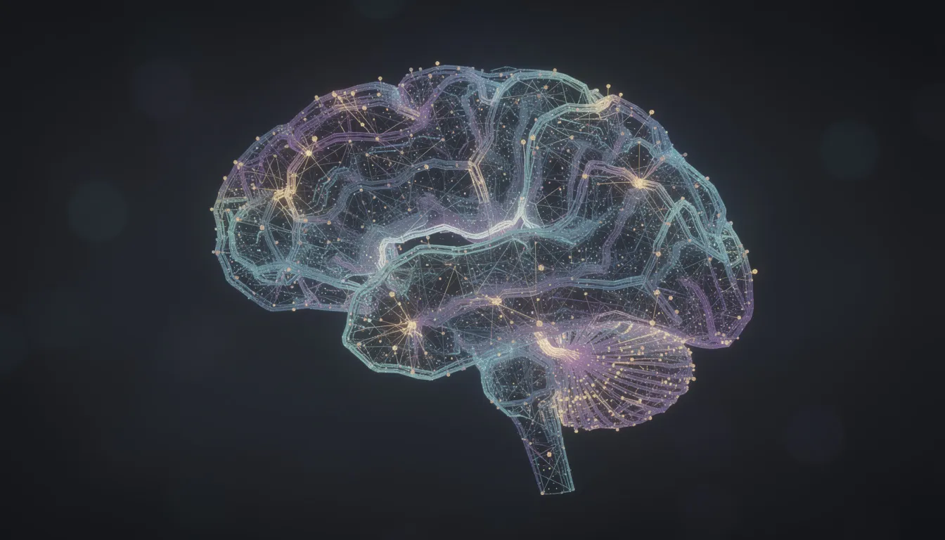 An abstract depiction of neural connections and brain pathways illuminated by soft lighting, symbolizing the complex interactions in the brain related to opioid addiction and the effects of oxycodone. This image conveys the intricate nature of drug abuse and the challenges of treatment plans for opioid use disorder.